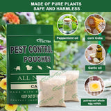TSCTBA Pest Control Pouches,Peppermint Pest and Rodent Repellent for Mouse/Rat/Mosquito, Naturally and Strongly Repel Spider,Roach,Bugs,Insect,Ant, & Other Pests -8P