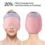 ONLYCARE Migraine Relief Cap, Upgraded Odorless Migraine Ice Head Wrap, Headache Relief Hat for Migraine, Slight-Pink -FSA or HSA Approved