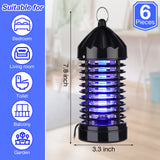 6 Pcs Mosquito Killer Electric Mosquito Zappers Electric 220V Insect Fly Trap Fly Zapper Mosquito Killer for Patio Bug Zapper Insect Trap Insect Killer Fly Trap for Home Garden Patio Backyard