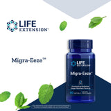 Life Extension Migra-Eeze - Butterbur Root Extract with Vitamin B2 (Riboflavin) & Ginger Supplement - Formula to Ease Head Discomfort - Gluten-Free — 60 Softgels