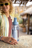 LifeStraw Go Series – BPA-Free Water Filter Bottle for Travel and Everyday use removes Bacteria, parasites and microplastics, Improves Taste, 1L Icelandic Blue