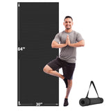 CAMBIVO Yoga Mat for Women and Men, Extra Long and Wide Exercise Mat(84" x 30" x 1/4 inch), Large Non Slip Workout Mat for Yoga, Pilates, Fitness, Barefoot Workouts, Home Gym Studio(Black)