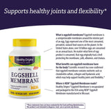 Healthy Origins Eggshell Membrane (NEM), 500 mg - Natural Collagen and Joint Support Supplement - Gluten-Free Supplement - 60 Veggie Capsules