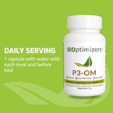 BiOptimizers P3-OM Proteolytic Prebiotics & Probiotics Supplement – Lactobacillus Plantarum for Digestive & Immune Health – Bloating & Gut Relief Support for Men & Women (30 Vegan Capsules)