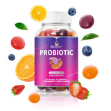 BeLive Probiotic Gummies - Probiotics with 5 Billion CFUs for Digestive Health, Men, Women & Kids - for Immune Support, Sugar Free & Vegan | 60 Ct – Blueberry, Strawberry & Orange