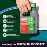 Extreme Grass Growth Lawn Booster- Liquid Spray Concentrated Starter Fertilizer with Humic Acid- Any Grass Type- Simple Lawn Solutions (32 oz. w/Sprayer)