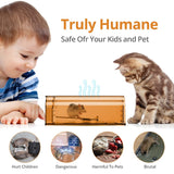 Mouse Trap, Humane Mouse Trap, Easy to Set, Mouse Catcher Quick Effective Reusable and Safe for Families -2 Pack