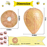 ZeeDix 8 Pack Hanging Paper Fake Wasp Nest Decoy- Eco Friendly Effective Deterrent Bee Hornets Wasp Nest for Outdoor, Home and Garden(8.66"×11",Warm Color)