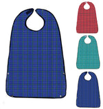 3 Pack Adult Bibs for Eating, Velcro Waterproof Clothing Protector with Crumb Catcher, Machine Washable Adult Bibs for men/women