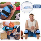 REVIX Ice Packs for Knee Injuries Reusable, Gel Ice Wraps with Cold Compression for Injury and Post-Surgery, Plush Cover and Hands-Free Application, A Set of Two