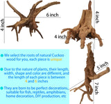 Vmiapxo 8 Pack Natural Driftwood for Aquarium, Aquarium Decor Spider Wood Freshwater Fish Tank Reptile Driftwood Branch (4"- 6")