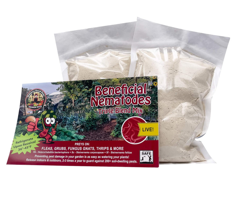 NaturesGoodGuys Beneficial Nematodes Triple Blend Pack HB+SC+SF - General Biological Pest Control (500 Million)