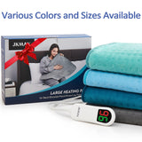 Extra Large Heating Pad for Back Pain Relief & Cramps - King Size Heat pad 17" x 33" - Heating Pad XXXL with 10 Heat Settings 6 Timer Auto Shut Off - Upgrade Hot Pad Washable （Green）