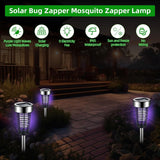 4 Pack Mosquito Zapper Solar Bug Zapper Outdoor Waterproof Mosquito Killer for Patio Yard Garden Pathway Mosquito Repellent Lighting Lamp