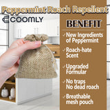 COOMLY 10 Pack Roach Repellent for Home and Kitchen, Indoor Crawling Cockroach, Insect and Bug Repellent, Natural Plant-Based Roach Repellent 4 Weeks Protection with Pleasant Scent, Safe to Use