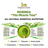 Organic Veda Moringa Leaf Capsules 1500mg, 300 Count - Pure Raw Moringa Oleifera Powder Whole Leaves Green Super Food Supplement - Boosts Metabolism, Energy, Health, Wellbeing & Antioxidants Rich