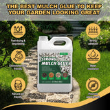 1 Gallon Quick Dry Mulch Gravel Binder Glue, Clear Mulch Glue, Strong Mulch Glue, Mulch Lock and Pea Gravel Stabilizer, Non-Toxic Mulch Glue, Mulch Rock Glue for Landscaping Pea Gravel & Bark