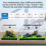 hygger Clip On Full Spectrum Aquarium LED Light, 18W Day-Night Dual Timer Sunrise-Day-Sunset-Moon Fish Tank Light, Adjustable Timer Brightness with 9 Colors for Planted Tank