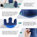 YHK Patient Turning Device, Prevent Muscle Atrophy Elderly with Removable Straps U-Shaped Multifunctional Turning Pillow, Bedridden Nursing Supplies for The Elderly（Dark Blue Straps）