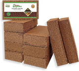 Grow Organiks Coco Coir Brick Block Coconut Coir Fiber Potting Mix for Plants Natural Garden Soil Compressed Coco Peat 300g High Expansion Between 5-6L Low EC, Optimum pH OMRI Listed (Pack of 10)