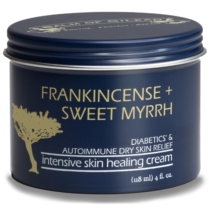 Foot Healing Cream – Frankincense and Sweet Myrrh Moisturizer for Sensitive Skin, Foot Therapy, Diabetic Skin Healing - Synergistic Action, Deeply Nourishing, Relieving by Balm of Gilead