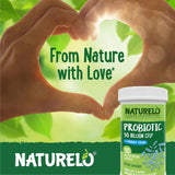 NATURELO Probiotic Supplement - 50 Billion CFU - 11 Strains - One Daily - Helps Support Digestive & Immune Health - Delayed Release - No Refrigeration Needed - 30 Vegan Capsules