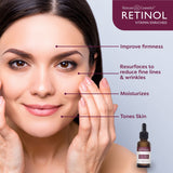 Retinol Anti-Wrinkle Facial Serum – Vitamin A Concentrate Improves Skin’s Elasticity & Tone and Minimizes Appearance of Fine Lines & Wrinkles – Look Younger With The Age-Defying Power Of Retinol
