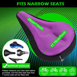 Zacro Bike Seat Cushion - Gel Padded Bike Seat Cover for Men Women Comfort, Extra Soft Exercise Bicycle Seat Compatible with Peloton, Outdoor & Indoor