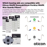 Genuine Oticon Hearing Aid Domes Minifit Power 12mm (0.47 inches - XLarge), Oticon Branded OEM Denmark Replacements, Authentic Accessories for Optimal Performance -3 Pack/30 Domes Total