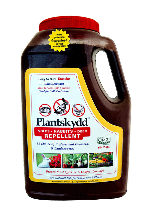 Plantskydd Animal Repellent - Repels Deer, Rabbits, Elk, Moose, Hares, Voles, Squirrels, Chipmunks and Other Herbivores; 8 LB Granular Shaker Jug (PS-VRD-8)