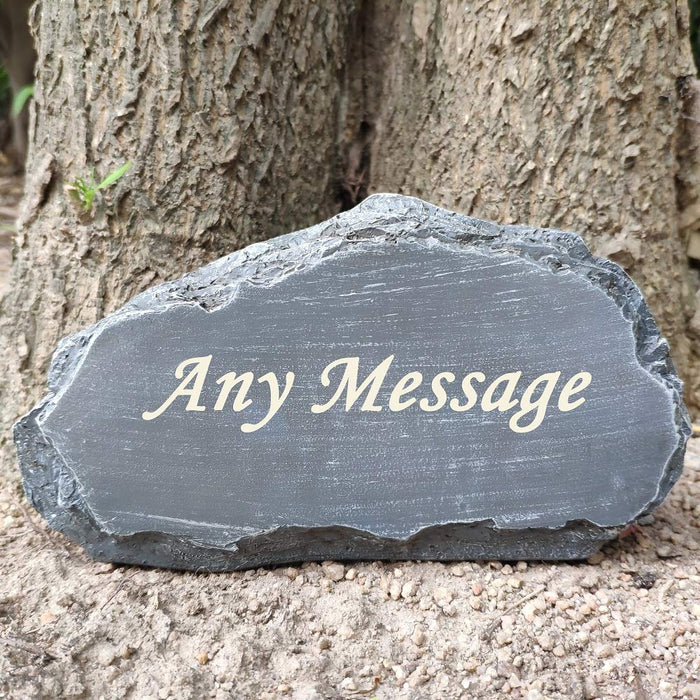 somiss Personalized Garden Stones Engraved with Any Message, larser Engraved Garden Welcome Stones, Memorial Stones, Outdoor Decorative Stones,8"X4.5"X2.5"