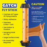 GATCH Fruit Fly Trap (3 Pack), Fly Stick for Mosquitoes, Sticky Trap for Flies Gnats Wasp Flying Insects, Bug Catcher, Indoor or Outdoor Use, Ready to Use Home