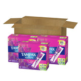 Tampax Radiant Tampons Multipack, Regular/Super Absorbency, with Leakguard Braid, Unscented, 84 Count