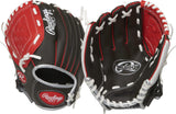 Rawlings | PLAYERS Series T-Ball & Youth Baseball Glove | Left Hand Throw | 10" | Dark Shadow/Red/White