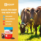 Equip Foods Prime Protein - Grass Fed Beef Protein Powder Isolate - Paleo and Keto Friendly, Gluten Free Carnivore Protein Powder - Iced Coffee, 1.52 Pounds - Helps Build and Repair Tissue