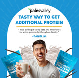 Paleovalley 100% Grass Fed Bone Broth Protein Powder - Vanilla - Rich in Collagen for Hair, Skin, Gut Health, Bone and Joint Support - 28 Servings