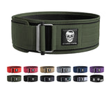 Gymreapers Quick Locking Weightlifting Belt for Bodybuilding, Powerlifting, Cross Training - 4 Inch Neoprene with Metal Buckle - Adjustable Olympic Lifting Back Support (Ranger Green, Large)