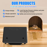 4 Pack Rat Bait Stations Large Rodent Bait Station with Key Reusable Mouse Bait Stations Mice Bait Blocks Heavy Duty Bait Boxes for Outdoor Rodents Mice Bait Blocks, Bait Not Included (Black)