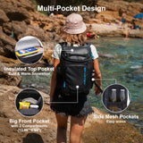 SPARTER Backpack Cooler Insulated Leak Proof 33 Cans, 2 Insulated Compartments Thermal Bag, Portable Lightweight Beach Travel Camping Lunch Backpack for Men and Women