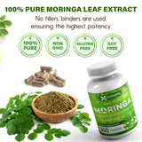 Moringa Capsules| Moringa Oleifera |10,000mg| 150 Capsules| 100% Pure| Non-GMO and Gluten Free Supplement | Complete Green Superfood | Moringa Leaf Extract Powder| Immune System| Energy| Metabolism