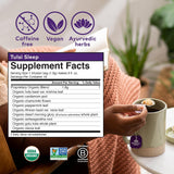 Organic India Tulsi Sleep Herbal Tea - Holy Basil, Stress Relieving & Relaxing, Immune Support, Balances Sleep Cycles, Vegan, USDA Certified Organic, Non-GMO, Caffeine-Free - 18 Infusion Bags, 3 Pack