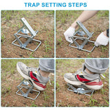 2 Pack Mole Trap, Mole Traps That Kill Best,Mole Killer Easy to Set, Mole Traps for Lawns,Mole Traps Scissor Metal Gopher Trap Large (Silver)