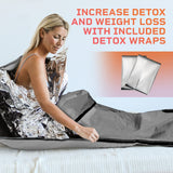 LifePro Sauna Blanket for Detoxification - Portable Far Infrared Sauna for Home Detox Calm Your Body and Mind Regular Grey