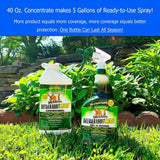 Deer and Rabbit MACE 40oz Ready-to-Use Plus 40oz Concentrate Spray Covers 29,400 Sq. Ft. Deer Repellent Spray for Plants, Lawns, Flowers & Gardens, Plant Safe Deer Spray, Year-Round Protection.