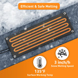 mestyl 3 Pcs Snow Melting Mat Outdoor, 10" x 30" Heated Snow Melting Mats, Non-Slip Heated Ice and Snow Carpet with Power Cord, Heated Walkway Mat for Winter Outdoor Stairs, Sidewalks, Garages, Decks