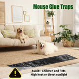 Qualirey Sticky 47 Inch Ultra Large Mouse Trap Mouse Glue Traps Sticky Rat Trap That Work for Trapping Rats Roaches Rodents Heavy Duty Pre Baited Mats Indoor Outdoor Catch Pest Trap (Black, 20 Pcs)