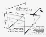 RMS Single Hand Bed Rail for Elderly Adults - Bed Assist Rail, Bedside Safety & Stability Grab Bar for Individual with Disability - Fits King, Queen, Full & Twin Beds