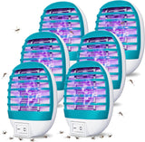 Hywean 6 Pack Plug in Bug Zapper Indoor for Flying Insect Mosquito, Electronic Mosquito Zapper Gnat Traps with LED Light for Patio