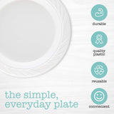 PLASTICPRO 400 Count Disposable 6 Inch White Plastic Dessert Plates