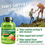 NATURELO Glucosamine Chondroitin MSM with Boswellia and Vitamin C - Joint Support Supplement - 120 Capsules